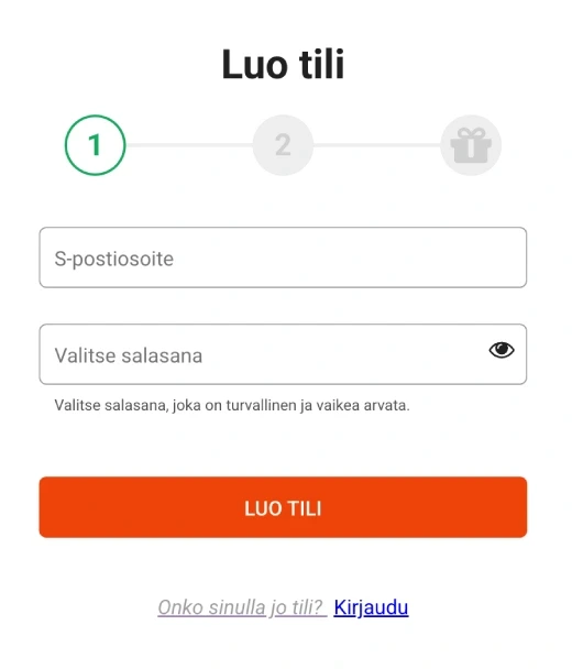 Rekisteröityminen